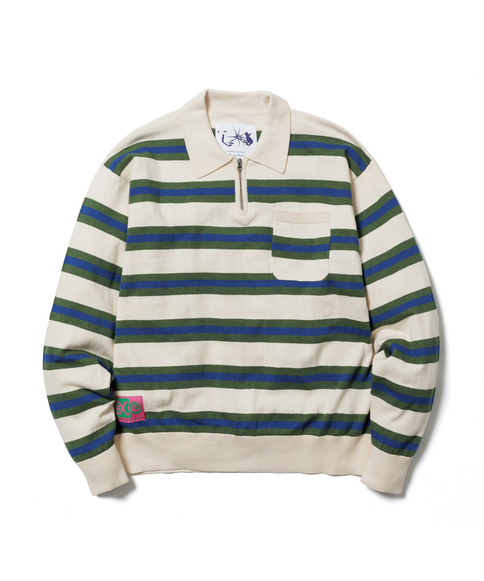 BORDER POLO KNIT