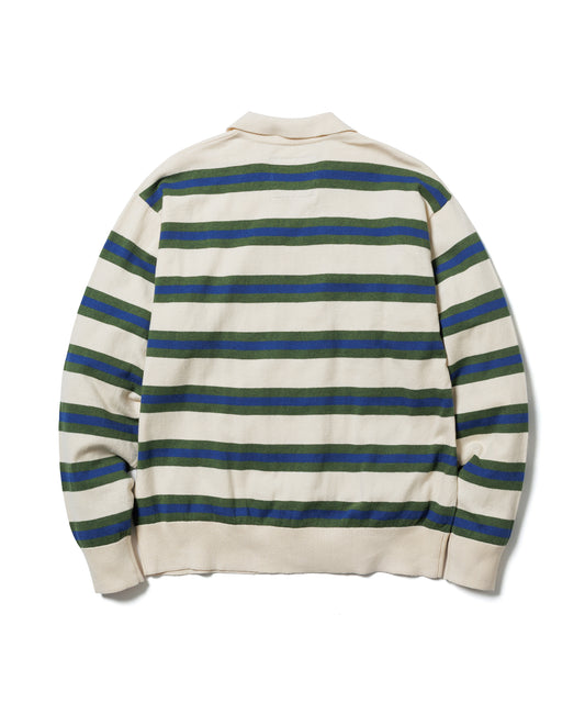 BORDER POLO KNIT