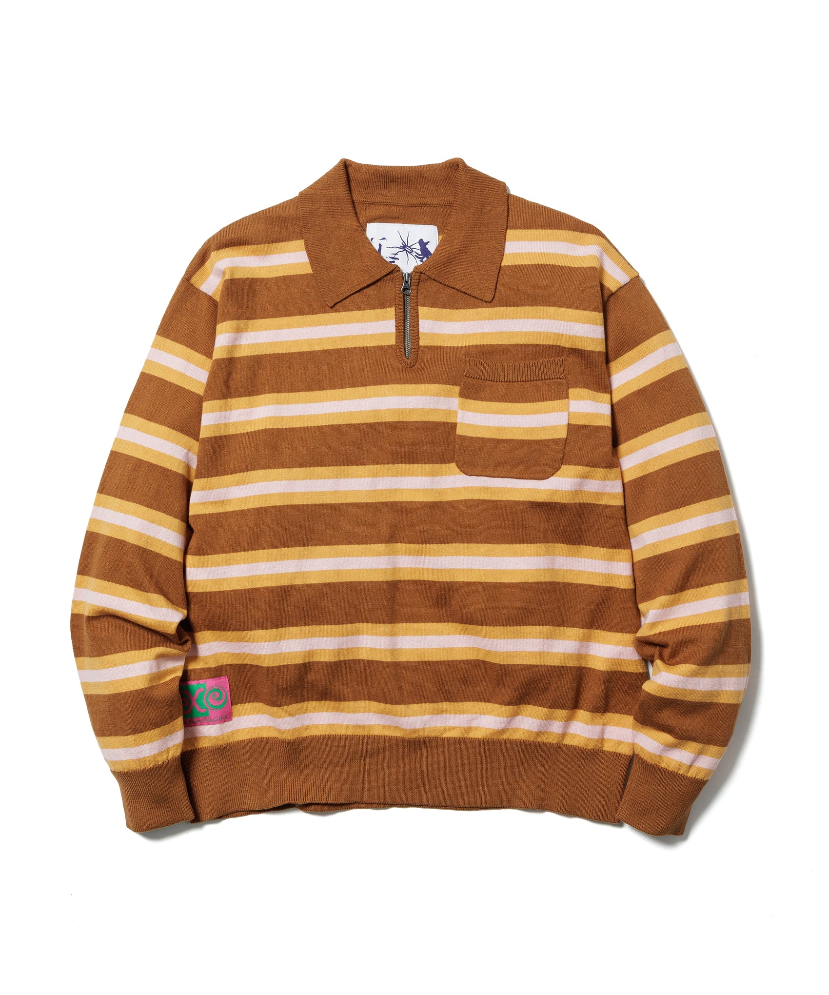 BORDER POLO KNIT