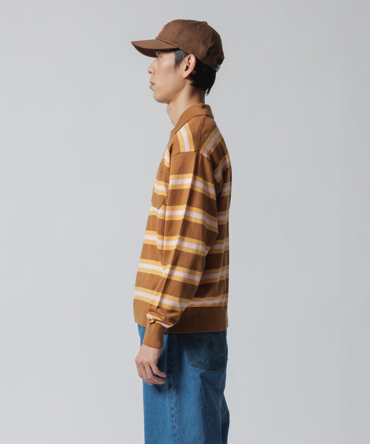 BORDER POLO KNIT